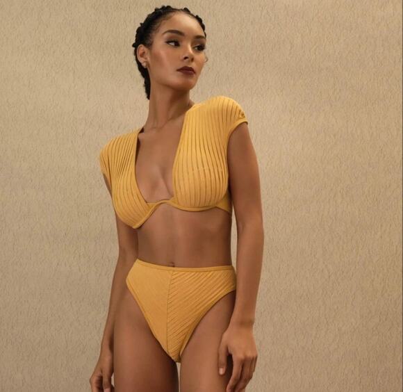 Andrea Iyamah Other - Andrea Iyamah Mustard Pura Bikini Bottom S NWT